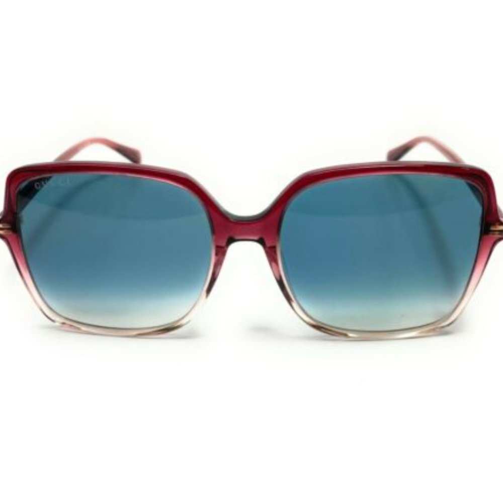 Gucci Women's Red and Blue Gradient Sunglasses! - Picture 2 of 4